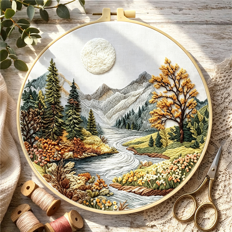初心者向けDIY手刺繍キット（パターン、生地、糸、枠付き）手 - Embroidery Meaning のレビューと価格