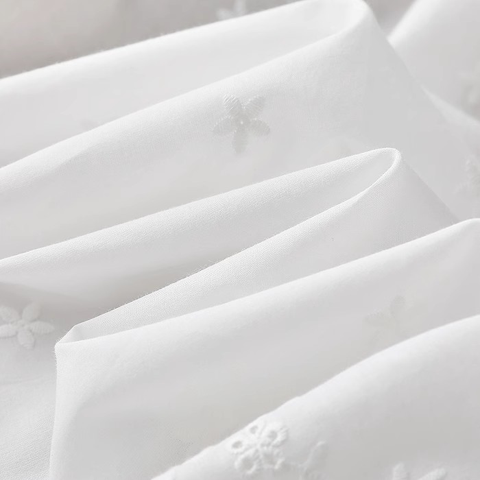 1 ヤード中空花綿生地ひまわり刺繍生地シャツドレス子供服 D - Embroidery Cotton Shirt のレビューと価格