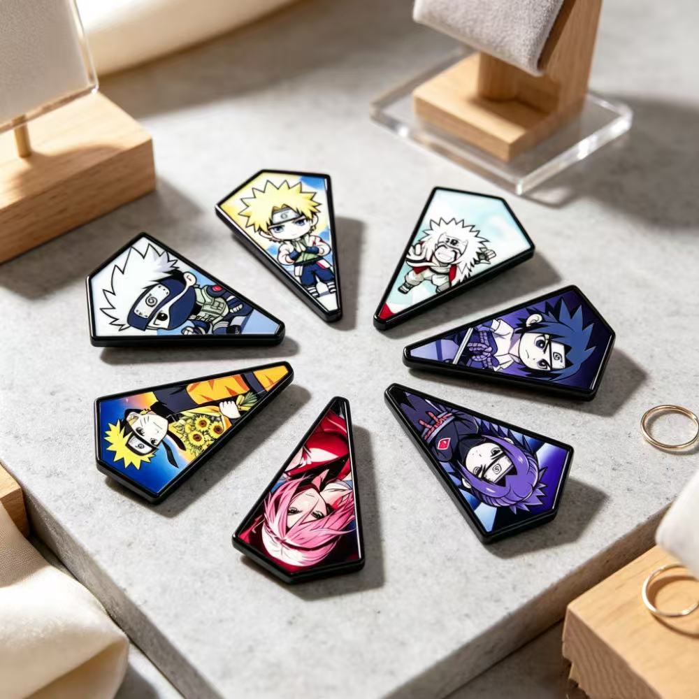 7個入りのかわいいアニメキャラクターのエナメルピンセット。リ - Embroidery Reddit のレビューと価格