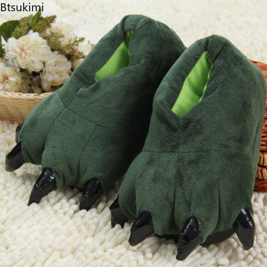 新しい冬用暖かいソフト室内スリッパ親子ペアシューズ　面白い動 - Embroidery Garments のレビューと価格