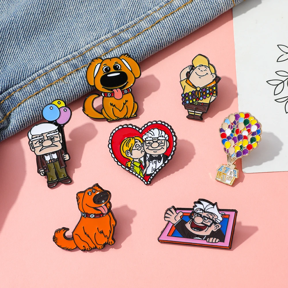7 個アニメ漫画ブローチクリエイティブ犬バルーンエナメルピン - Embroidery Bali のレビューと価格