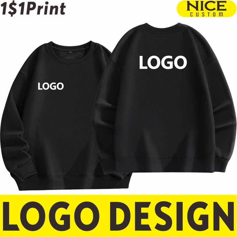 男性と女性のための単色ぬいぐるみスウェットシャツ,暖かいスウ - Embroidery Design Logo のレビューと価格