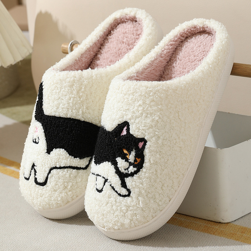 冬用プラッシュキュートダックスフンド刺繍ホームスリッパ レデ - Embroidery Garments のレビューと価格